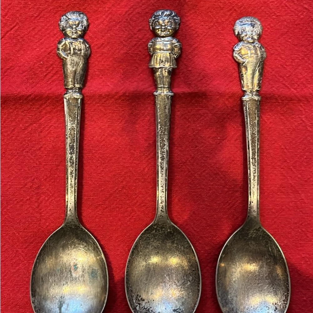 Vintage Silver Figurine Spoons Set